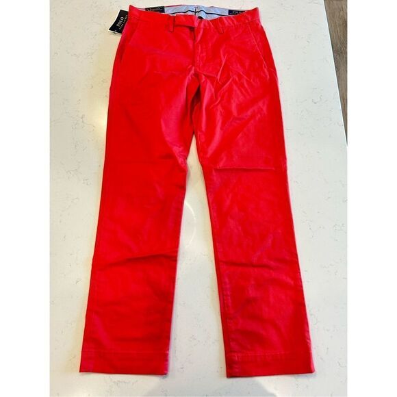 NWT Ralph Lauren polo spring red straight chino pants size 29x30 flaw - Picture 3 of 8